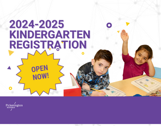  Kindergarten Registration is OPEN graphic